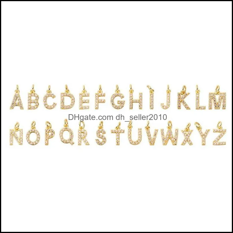 26 Alphabet Pendant Iced Out Pendant Micro-inlaid Alphabet Designer Jewelry Accessories English Alphabet Pendant Necklace Bracelet C3