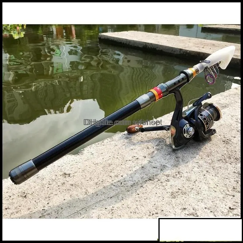 Spinning Rods 1.8-3.6M Telescopic Fishing Rod Combo Reel Set Carp Kit 220226 Drop Delivery 2021 Sports Outdoors Swimset Dhblq