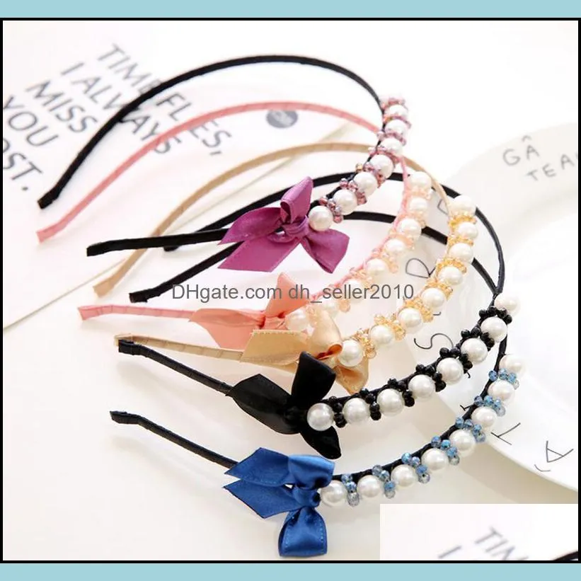 gift Pearl crystal winding new hair trim headband hoop headband TG050 mix order 30 pieces a lot C3