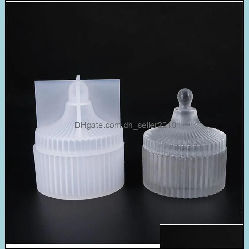 DIY Crystal Epoxy Resin Mould Round Stripe Storage Box Silicone Mold For Resin 20211230 T2