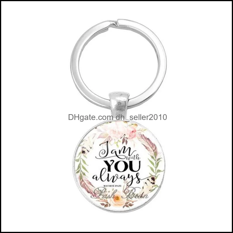 17 Styles Bible Verse Key Chain Women Men Keyrings Keychains Car Key Holder Scripture Quote Faith Jewelry Christian Gift Keyfob