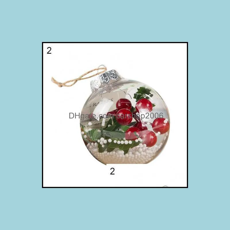 Transparent Plastic Hollow Ball Hanging Pendant Christmas Tree Ornament Bubble Snow Scene DIY