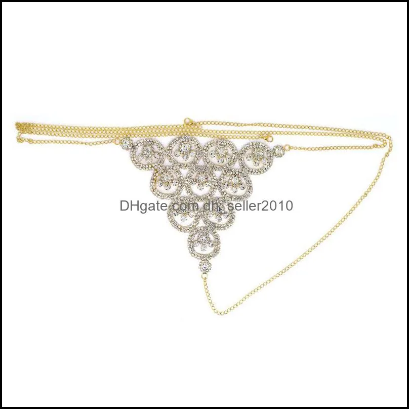 see pic Fashion Trend Style Body Chain Bra Panties Woman Sexy Bling Rhinestone Bikini Jewelry Suit Chest Thong C3