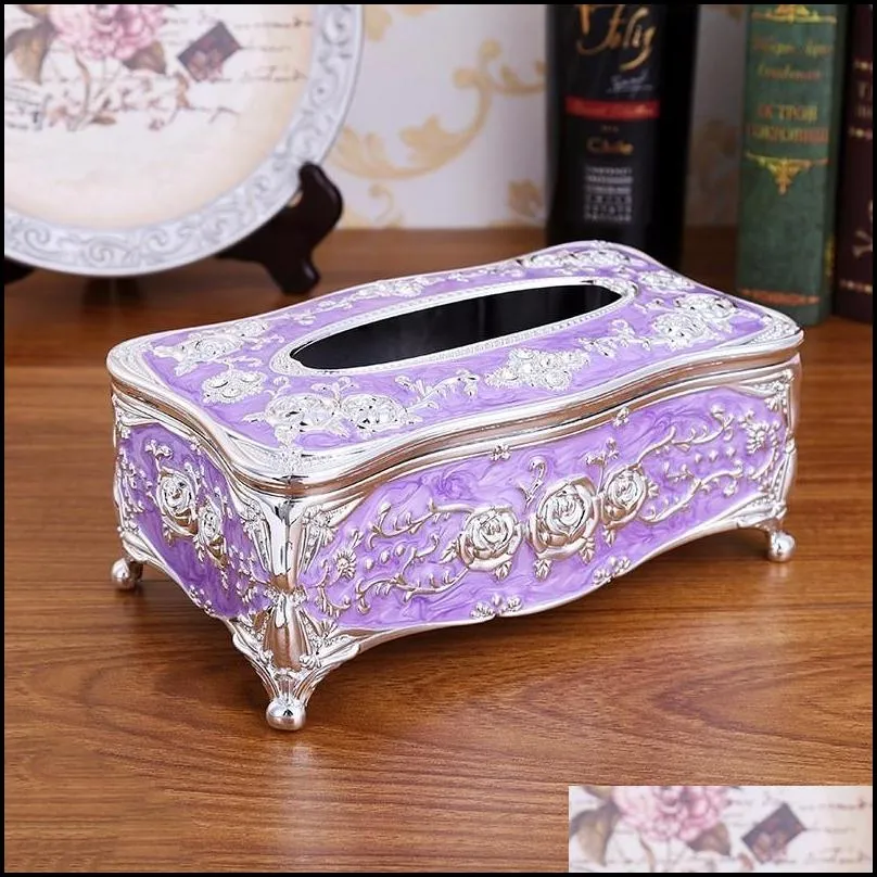 european style luxury acrylic box ktv el car home decor grade office facial napkin desktop paper storage zj28