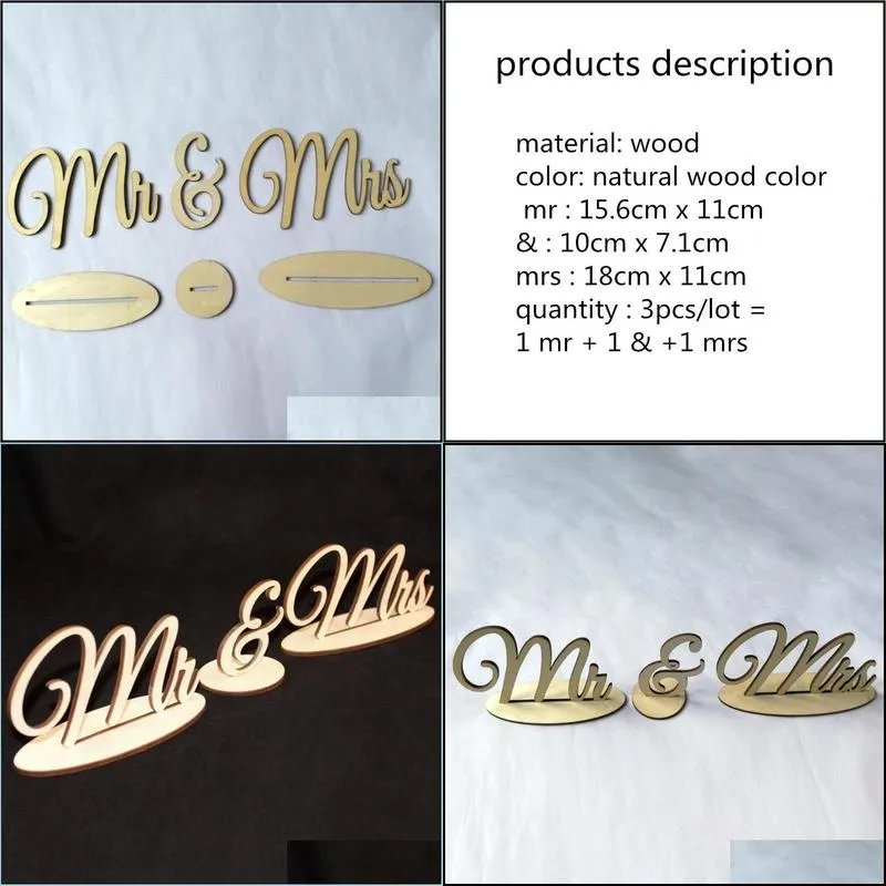 wedding signs wood mr & mrs table sign for bride and groom