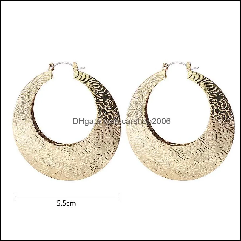 big vintage gold plating cescent pendant drop earring for women indonisia style fashion dangle earring selling jewelry gift