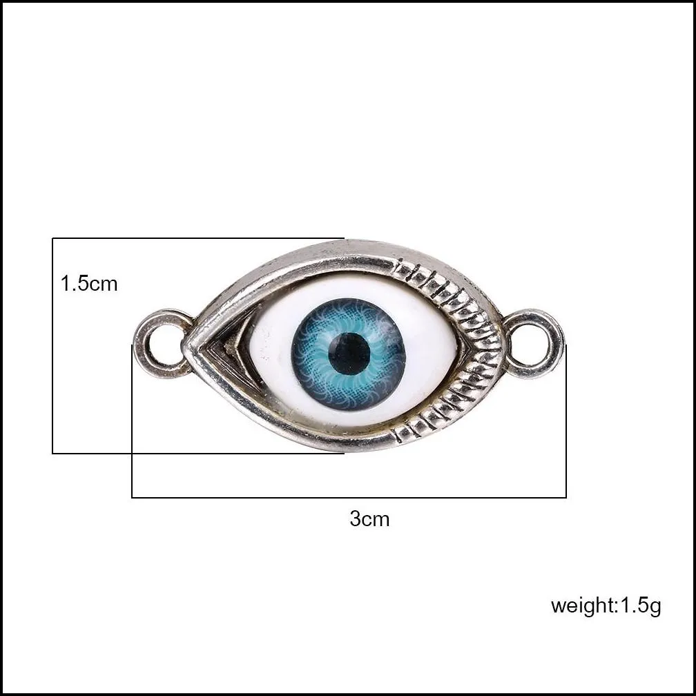 newest crystal evil blue eye pendants charm for hat bracelet necklace lucky sliver plated alloy jewelry charm accessories diy making
