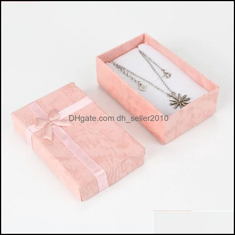 Paper Jewelry Box Pendants Necklaces Earrings Rings Packaging Boxes Cardboard Jewellery Cases for Anniversary Wedding Birthday 83 D3