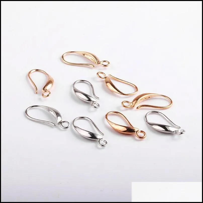 10pcs/lot 18mm copper bronze ear hook accessories gold silver color ear hook earring for diy jewelry findings components wholesale