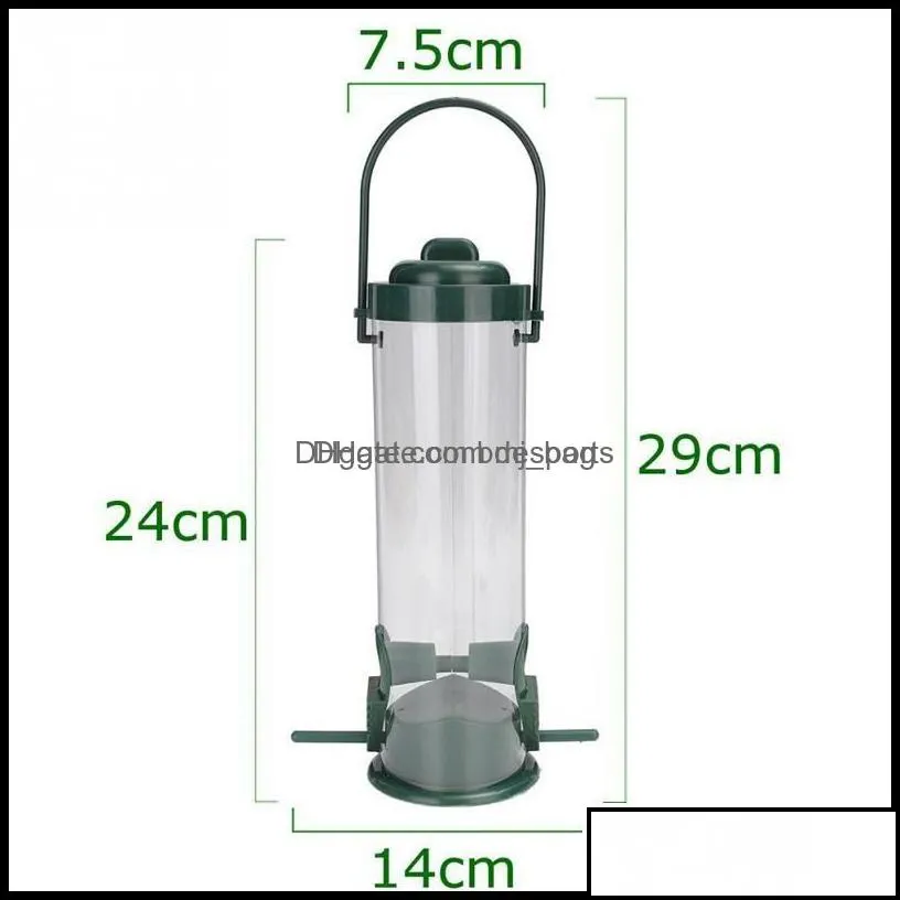 Green Wild Bird Feeder With 2 Perches Squirrel Buster Birdfeeder Pet Drinker Farming Equipment Outdoor Drop Delivery 2021 Other Supplies