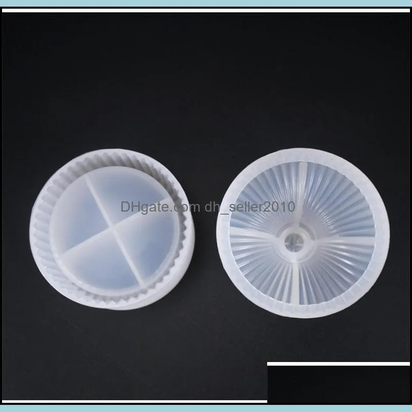 DIY Crystal Epoxy Resin Mould Round Stripe Storage Box Silicone Mold For Resin 20211230 T2