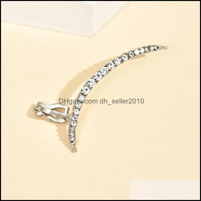 Fashion Statement Alloy cute tassel crystal Ear Cuff long Drop Earrings Set for Women Vintage Earrings Wedding Party Jewelry Gift 1 pcs