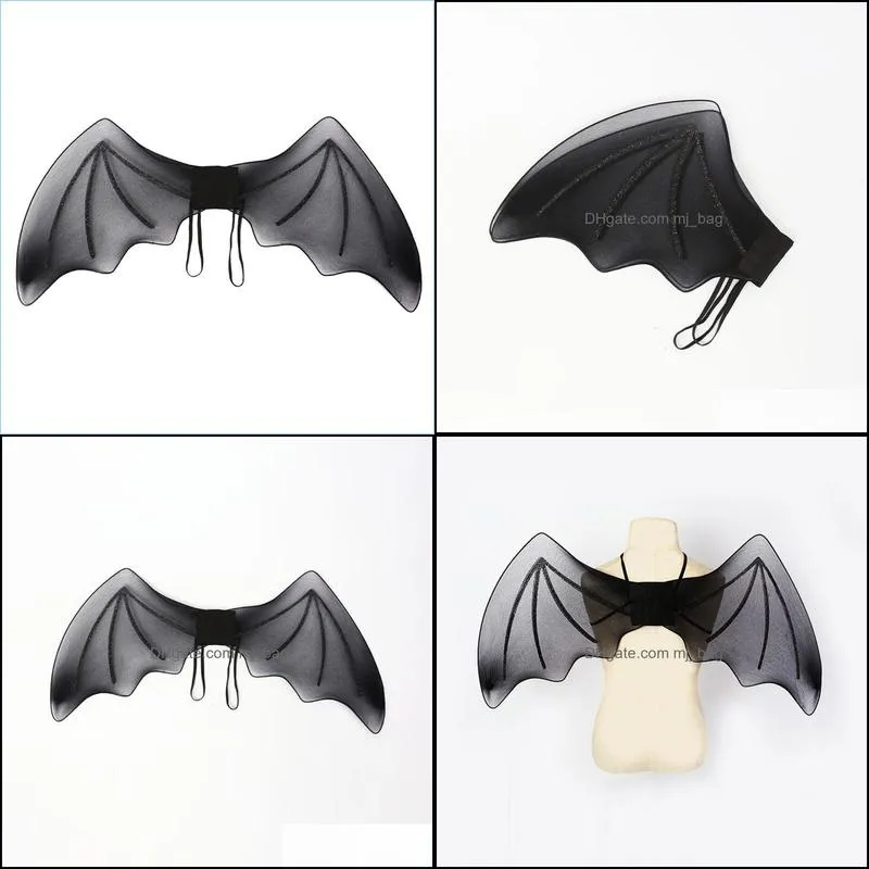 Easter Cool Devil Wings Bat Black Vampire Kids Halloween Cosplay Dress Up Performance Props Little