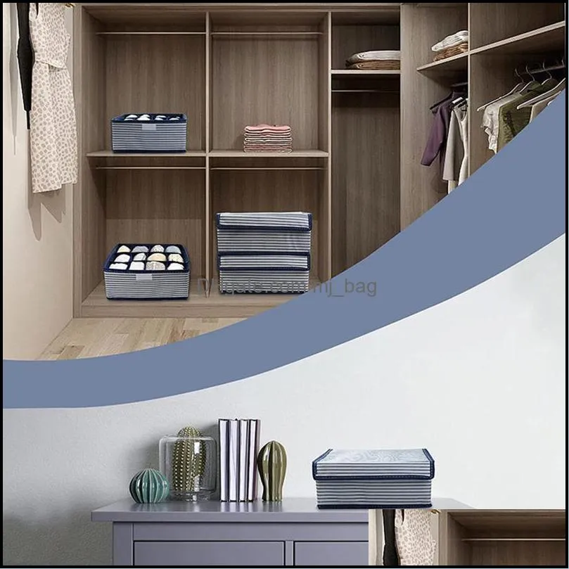 Lid Storing Ties Home Foldable Dividers Fabric And For Socks Organizers Underwear Organizer Storage With Cabinet