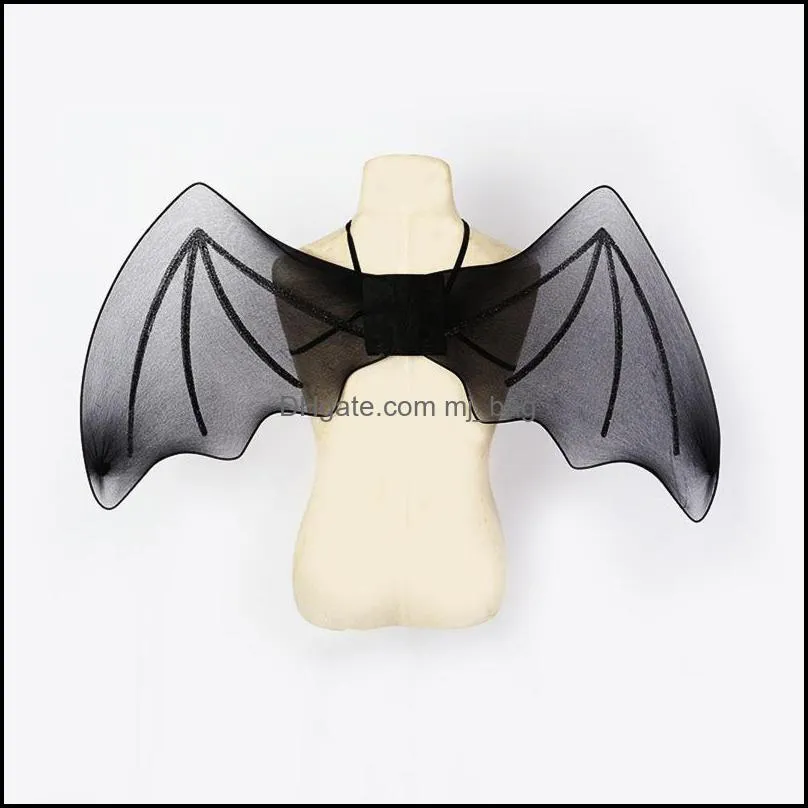 Easter Cool Devil Wings Bat Black Vampire Kids Halloween Cosplay Dress Up Performance Props Little