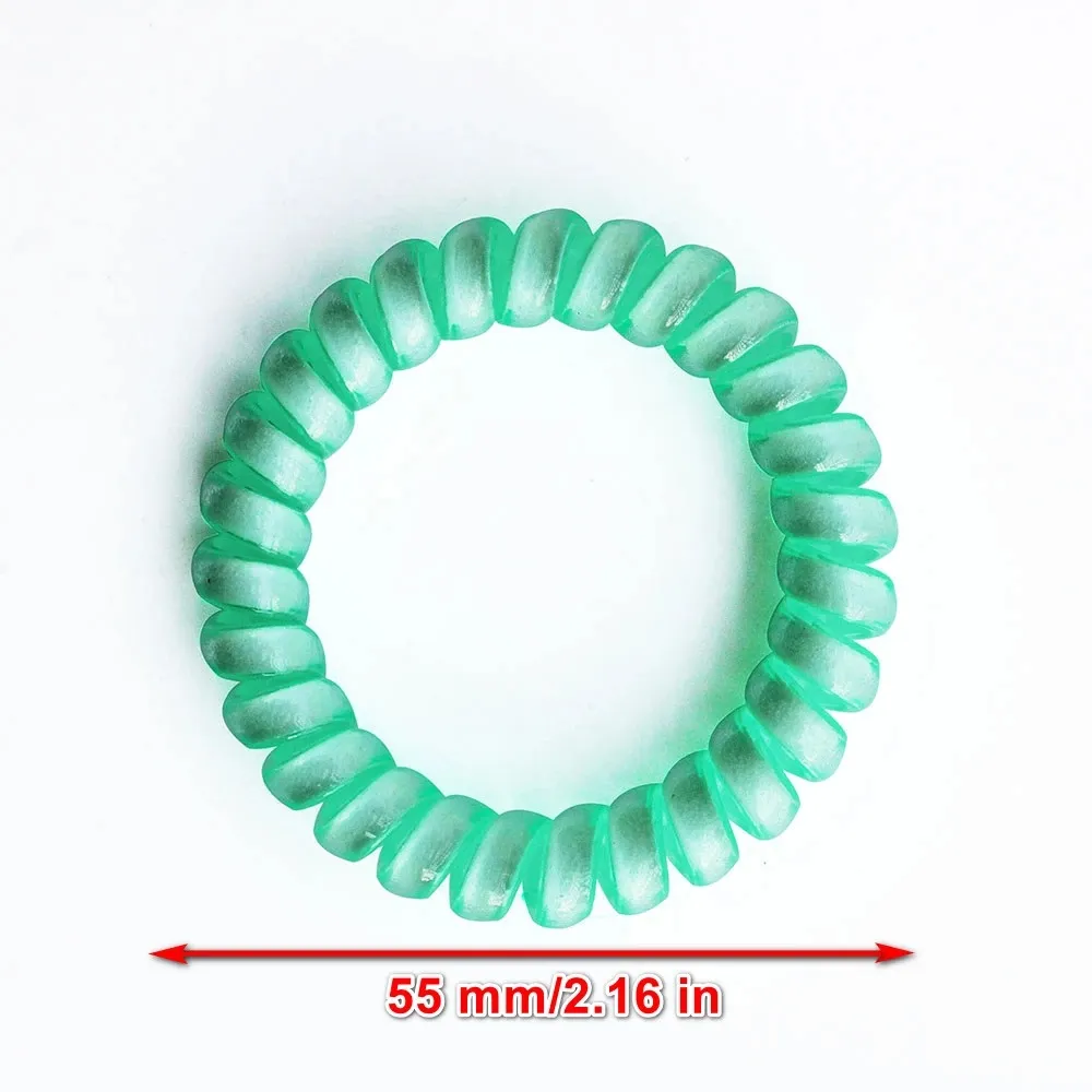Candy Color Luminous Telephone Line Hair Ring Plastic Hair Ties For Women And Girls Ponytail Accessories Headwear Female Scrunchie 