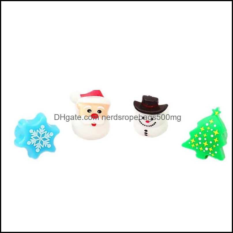 christmas ring glowing gift finger light santa claus snowflake tree snowman toy for kids