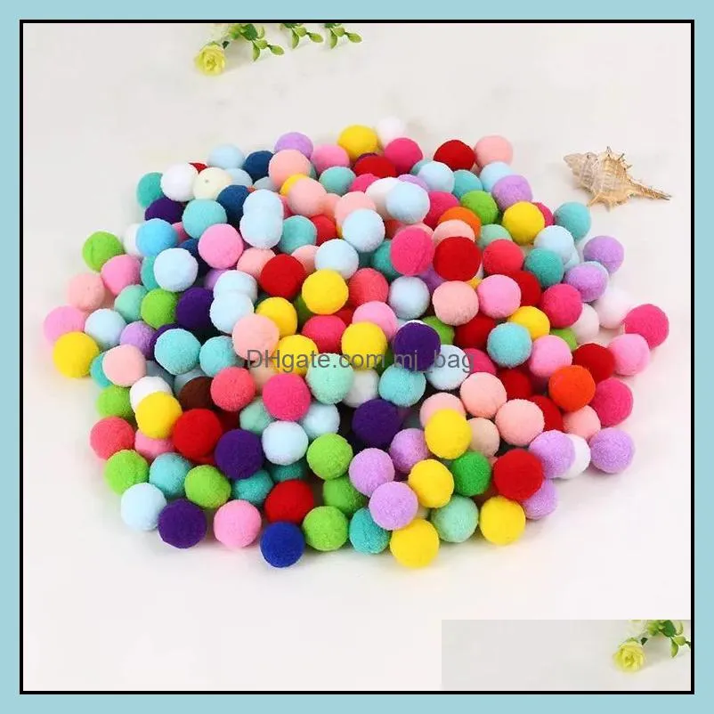 186Pcs/bag Sequins Pompom Ball Fur Plush Mixed Color Creative Kids Handmade Material Glitter Foam DIY Craft Supplies