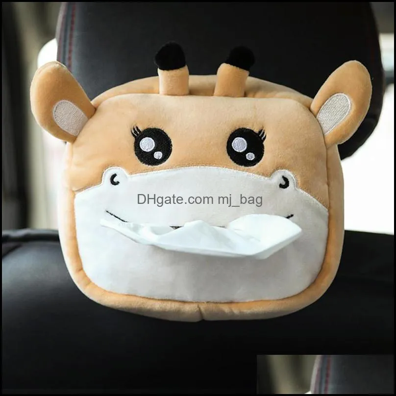 Plush Animals Cute Napkin Paper Holder Home Car Box Styling Portable Package Case