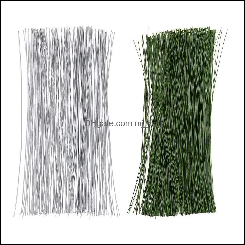 200Pcs Flower Wire 36cm 24 Gauge For Florist DIY Bouquet Stem Material