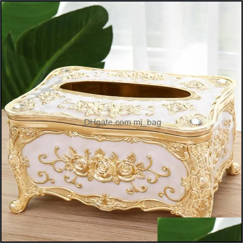 Luxury European Plastic Box Ktv Handkerchief Toilet Paper Holder