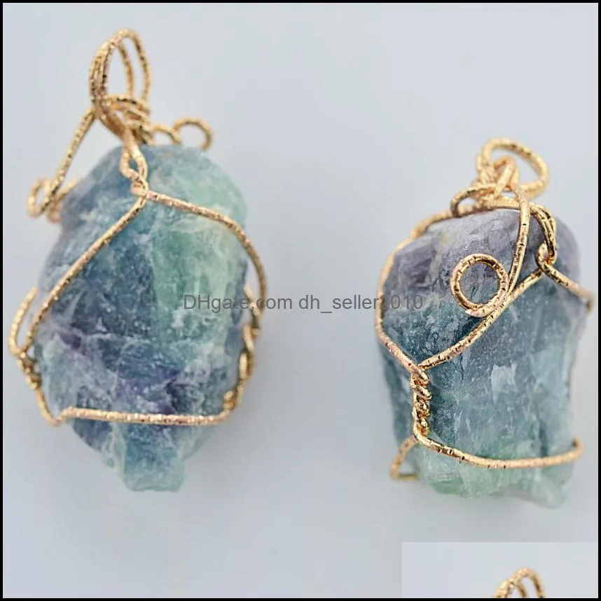 pretty nature stone pendants amethyst rose quartz white crystal lemon crystal fluorite charms stones for necklace