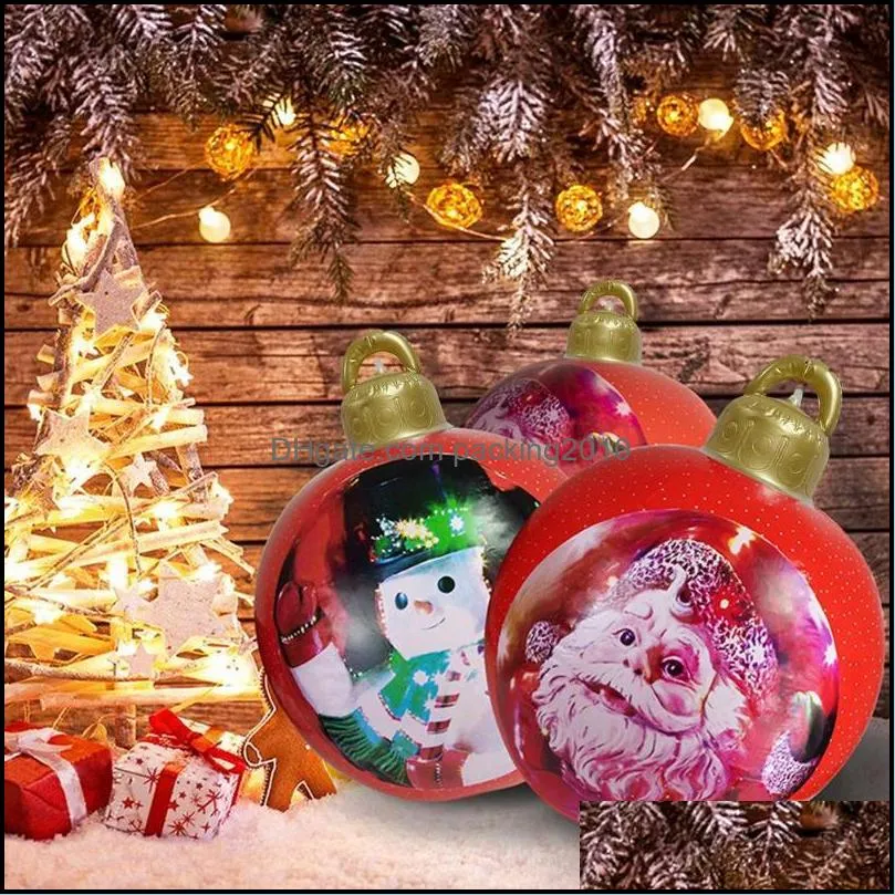 christmas tree ornaments 23.6inch outdoor pvc inflatable decorated ball  ba