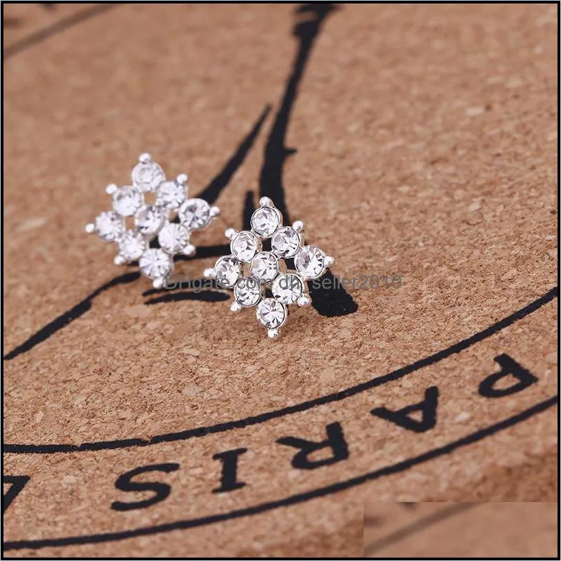 45 styles creative ear studs fashion snowflake beer crystal rhinestone pearl new pearl earrings