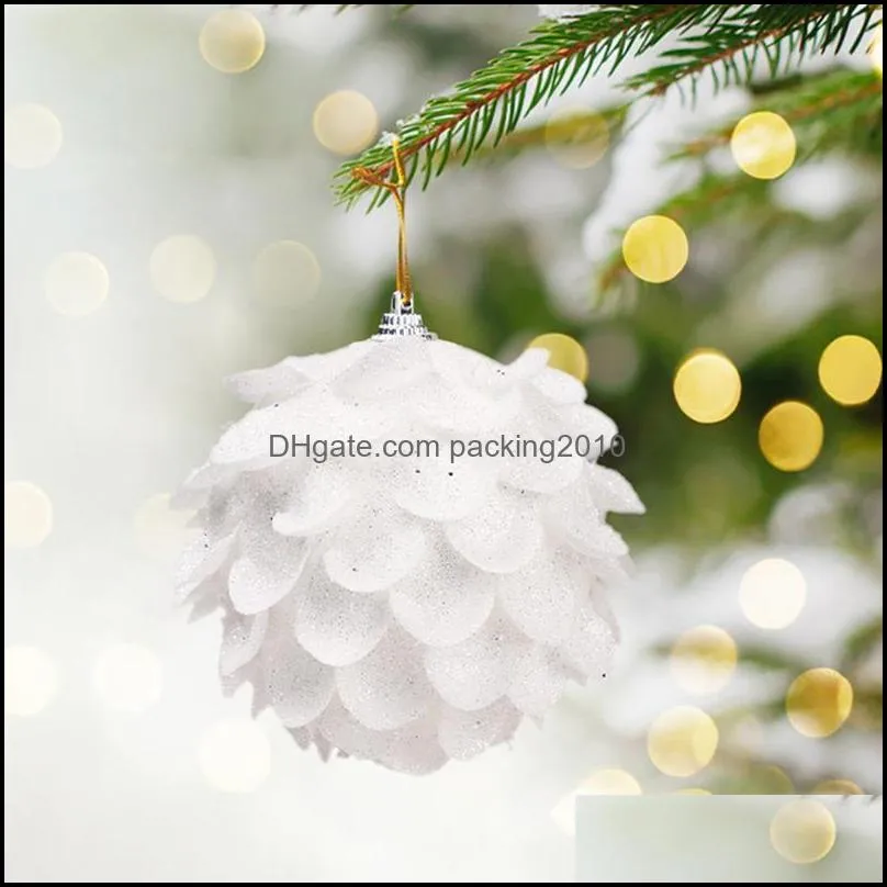 christmas decorative ball exquisite petal hanging ornament for home mall xmas tree pendantparty