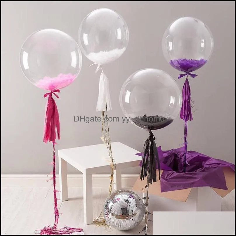 10pcs 18-24inch transparent bobo bubble balloon clear inflatable air helium globos wedding birthday baby shower