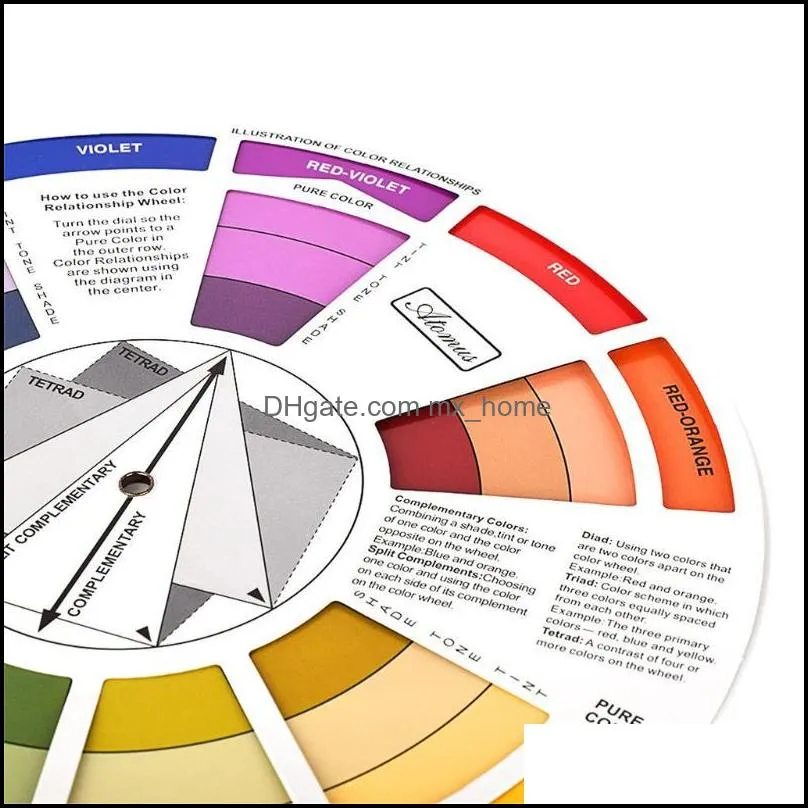 mixed guide wheel for painting color matching pigment blending palette chart