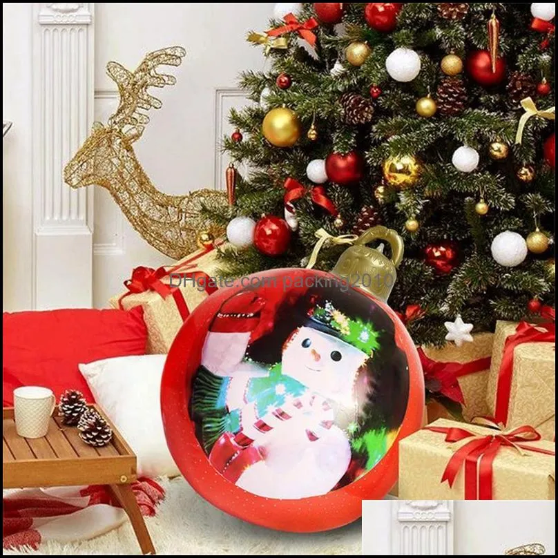 christmas tree ornaments 23.6inch outdoor pvc inflatable decorated ball  ba