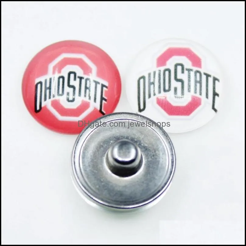 us ncaa football university team ohio state buckeyes dangle charm diy necklace earrings bracelet bangles buttons sports jewelry