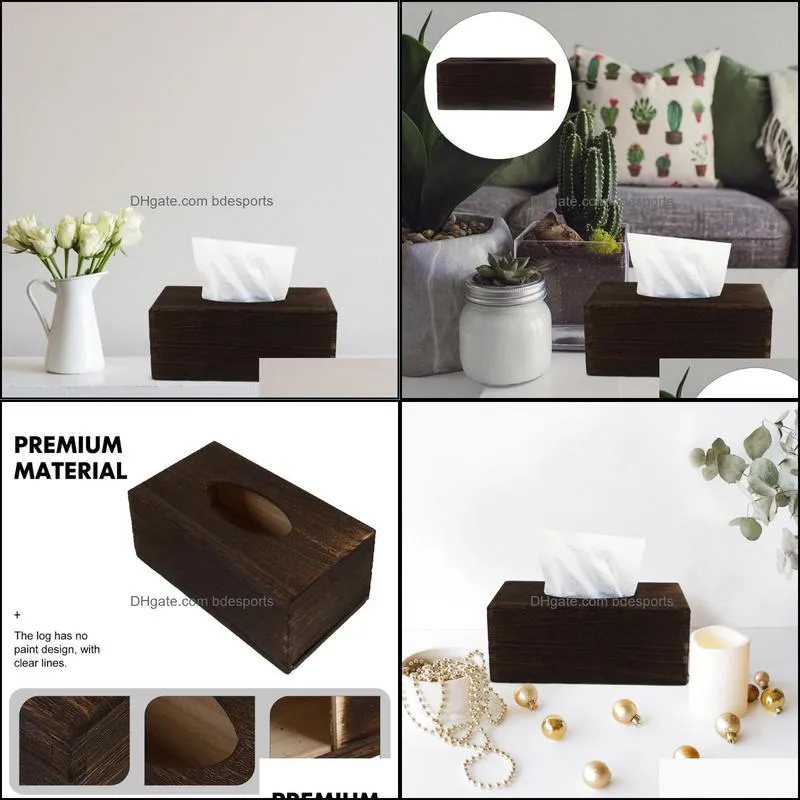 1pc practical living room box fashion chic napkin storage case