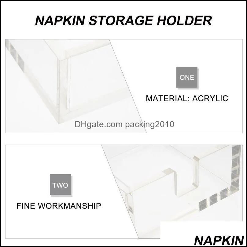 1pc simple napkin holder storage container towel tray