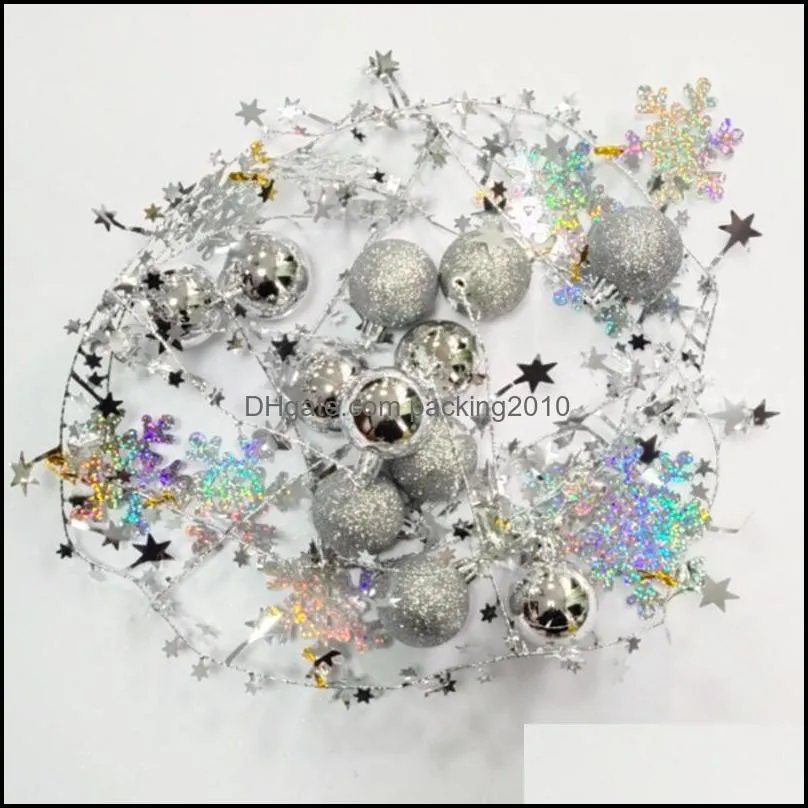 christmas cane hanging ball snowflake tree ornaments balls for xmas home decor