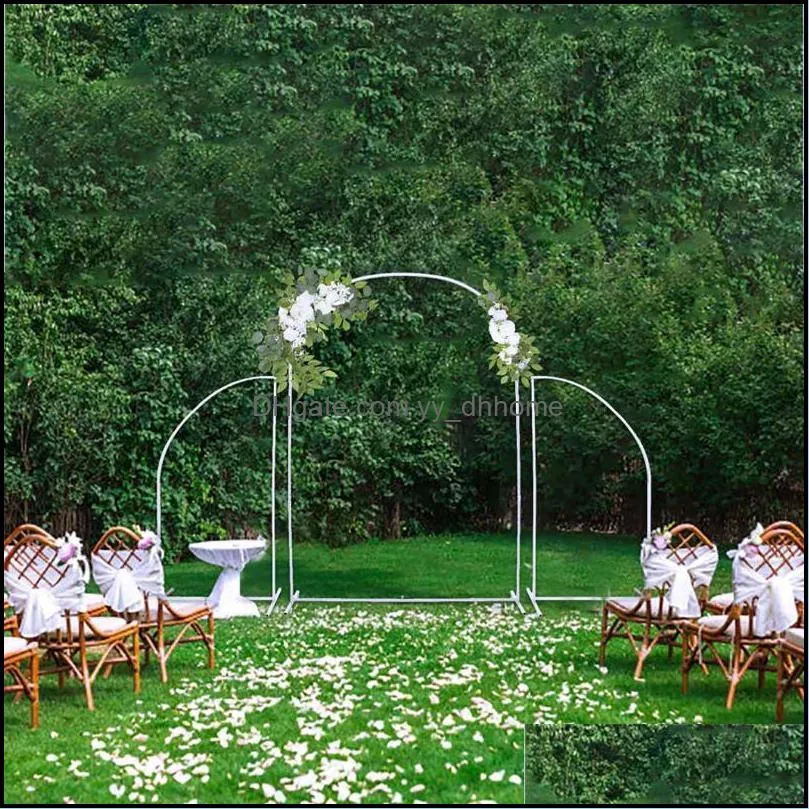 set /3 pieces wedding arch flower stand birthday outdoor balloon background irregular shape standparty