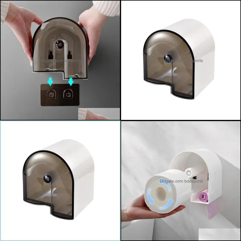 waterproof box wall mounted wc roll paper toilet storage