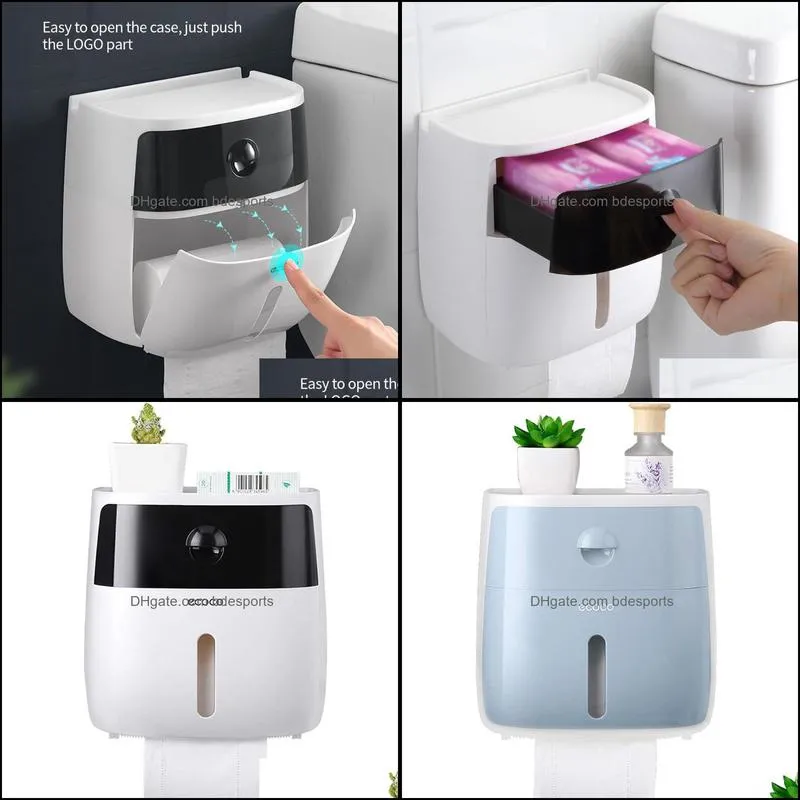 wall-mounted bathroom dispenser box for multifold paper towels storage with drawer