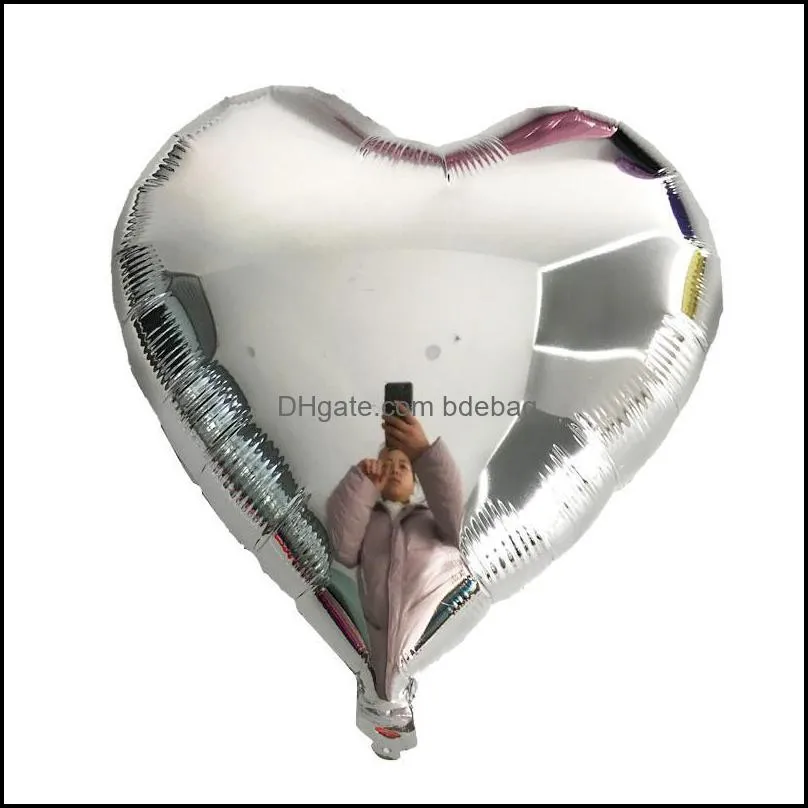 1pc 18inch heart shape helium foil balloons for wedding valentine`s day happy birthday anniversary supplies