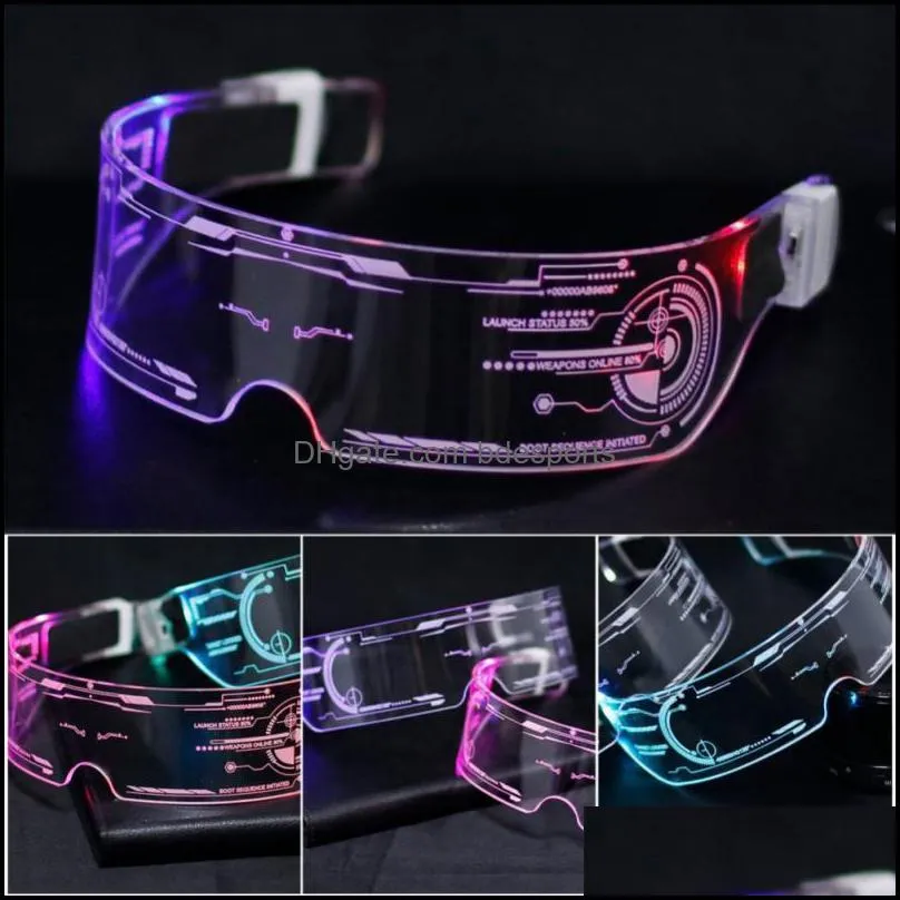 led luminous glasses el flashing neon bar light up rave costume decor dj sunglasses