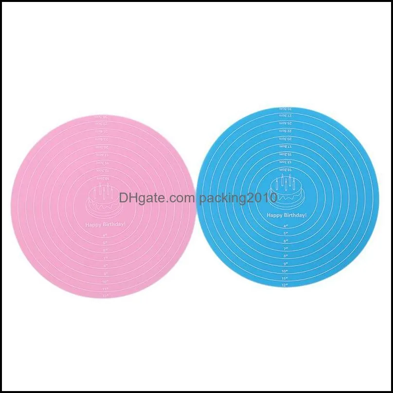 multifunctional round baking placemat 12 inch silicone flower table mat cake noodle tablecloth supplies