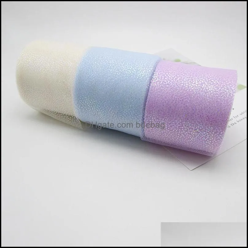 6cmx25yards star shiny tulle rolls tape bowknot for birthday wedding decor supplies baby shower tutu skirt