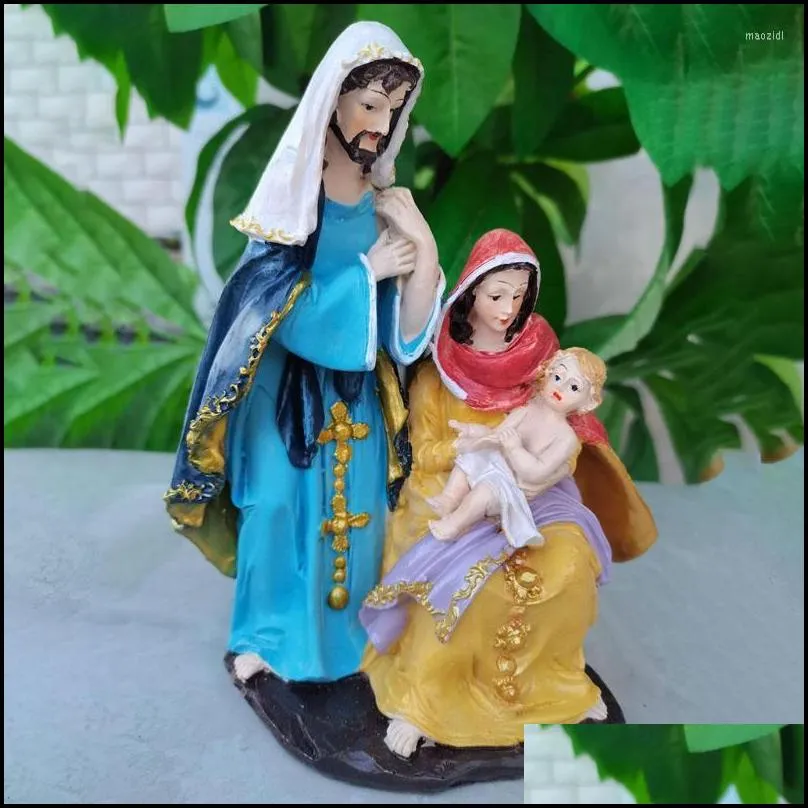 mini nativity mary jesus figure decor birth of statue room home office church ornament gift decorationparty