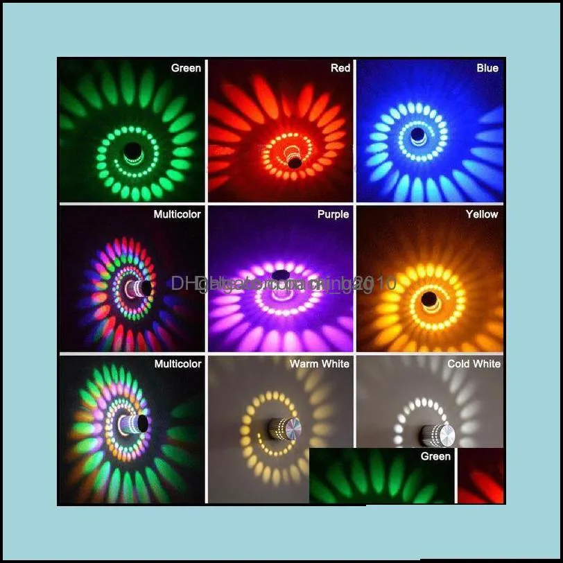 Rgb spiral hole wall lamp cheap