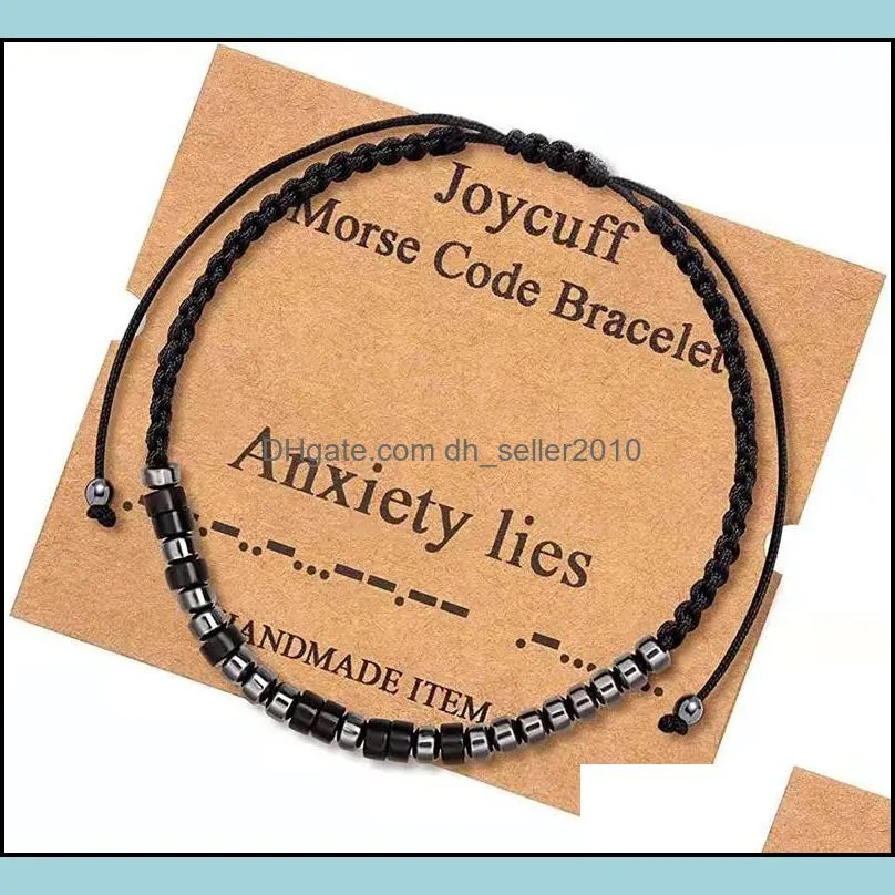 handmade morse code bracelets in my heart lover friendship bracelet for women men bff charm chain jewelry promise gifts c3