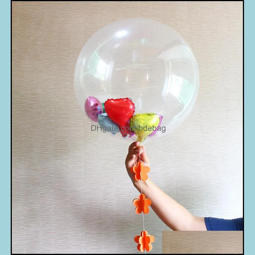 24 inch 36 clear foil balloons transparent aluminum balloon wedding birthday decorations balon globos 1pcs