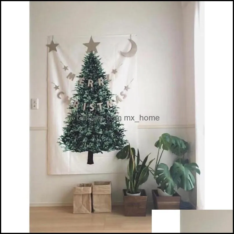 christmas tree tapestry for home living room background tapestries