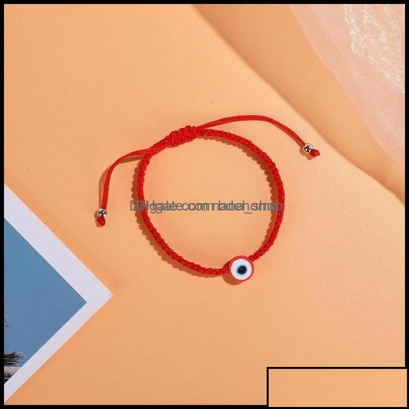 Charm Bracelets Summer Candy Color Evil Eye Bracelet Lucky Knot Friendship Jewelry Charm Bracelets Lovely Women Men Drop Delivery 2021