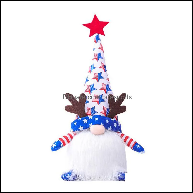 fourth of july gnome handmade patriotic scandinavian tomte couple dolls for home us independence day decor